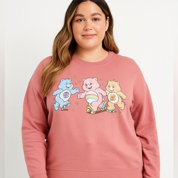 Care Bears Tops - Mad Engine Care Bears Plus Size Graphic Sweatshirt | Pink Cotton Top Trendy